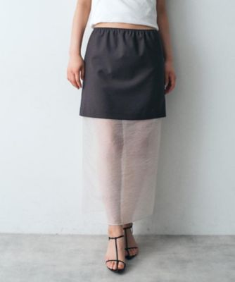 CODE A (Women)/コードエー reversible sheer skirt(2002409620)