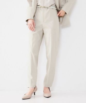 通勤スーツ】コットン混ジャージ テーパードパンツ