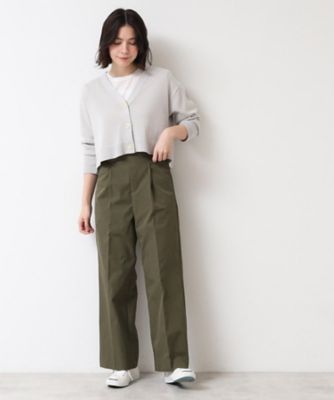 【洗える・後ろゴム】センタープレス入りセミワイドパンツ（ＸＳ～Ｌ）（２００２４０９７３５）