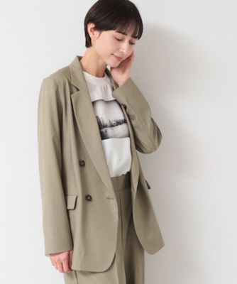 セール】 リネンスラブビックショルダージャケット （テーラード