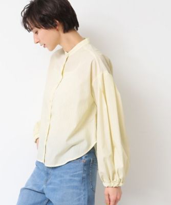 【洗える】バンドカラーストライプシャツ（ＸＳ～Ｌ）（２００２４０９７９６）