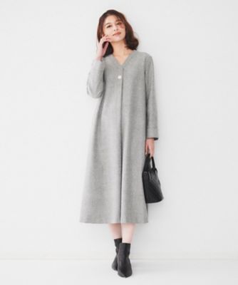 UNTITLED 洗える 2way Aライン ワンピースXS ネイビー 日本製 レディース