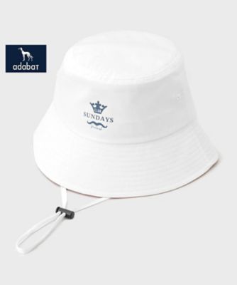 ＜adabat＞【新レーベル　ＡＤＡＢＡＴ　ＮＡＶＹ】バケットハット（２００２４１１３２５）