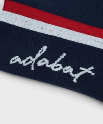 【新レーベル　ＡＤＡＢＡＴ　ＮＡＶＹ】サイドラインショートソックス（２００２４１１３２７）