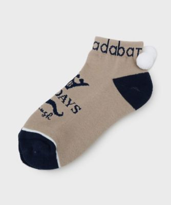 【新レーベル　ＡＤＡＢＡＴ　ＮＡＶＹ】ボンボンベリーショートソックス（２００２４１１３２８）