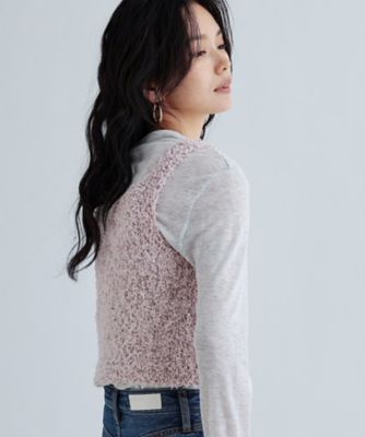 フェザーヤーンベスト（2002411591） | GALLEST (Women