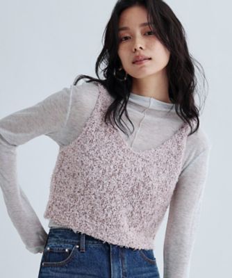 フェザーヤーンベスト（2002411591） | GALLEST (Women