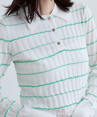 シアーボーダーポロニット（2002411592） | GALLEST (Women