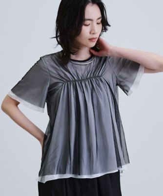 メッシュギャザーＴシャツ（２００２４１１６１２）