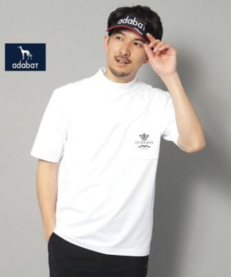 adabat/アダバット 【新レーベル　ＡＤＡＢＡＴ　ＮＡＶＹ】ＵＶカット／吸水速乾　ポケット付モックネックＴ（２００２４１１８５３）