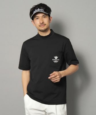【新レーベル　ＡＤＡＢＡＴ　ＮＡＶＹ】ＵＶカット／吸水速乾　ポケット付モックネックＴ（２００２４１１８５３）
