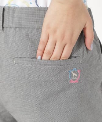 接触冷感　クールタッチ千鳥クロップドパンツ（２００２４１１８８７）