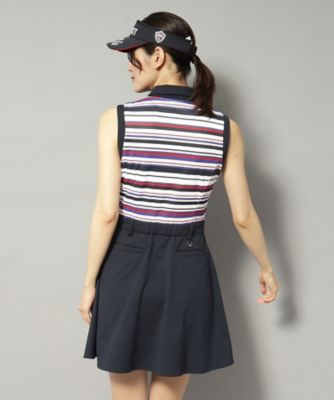 【新レーベル　ＡＤＡＢＡＴ　ＮＡＶＹ】吸水速乾／接触冷感　ボーダーコンビワンピース（２００２４１１９０２）