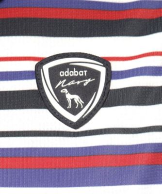 【新レーベル　ＡＤＡＢＡＴ　ＮＡＶＹ】吸水速乾／接触冷感　ボーダーコンビワンピース（２００２４１１９０２）