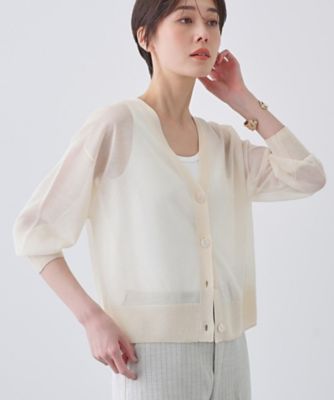 ＜INDIVI S (Women/小さいサイズ)＞【大人シアーラメ】きれいめニットカーディガン（２００２４１１９９８）