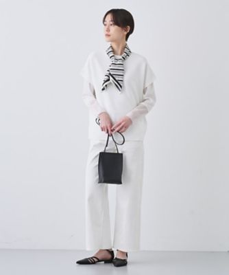 【未使用】J.PRESS レーヨンエリートストレッチ フレンチスリーブニット L セール】【洗える】レーヨンエリートストレッチ フレンチ