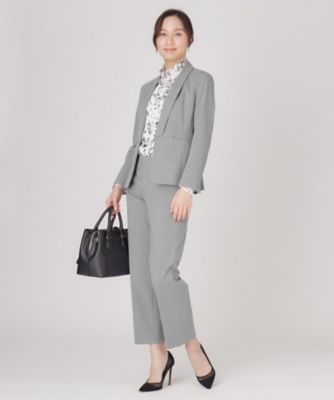 ショールカラーのオフィスジャケット/グレー 98d887d4ea0b2bcf9fd4989f7bd410