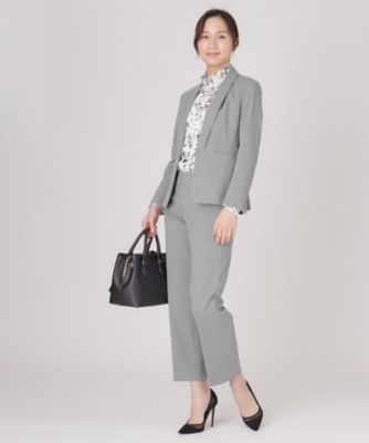 【洗える／日本製／ジャージ素材／裏なし／セットアップ可】穿き心地◎すっきりキレイめストレートパンツ（２００２４１４３３４）