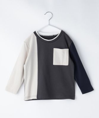 THE SHOP TK (Baby&Kids)/ザ ショップ ティーケー (キッズ） 【100-150】ブロッキング長袖Tシャツ/洗濯機OK(2002414957)