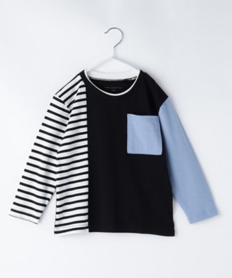 【１００－１５０】ブロッキング長袖Ｔシャツ／洗濯機ＯＫ（２００２４１４９５７）