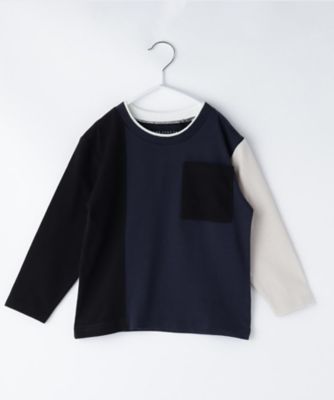 【１００－１５０】ブロッキング長袖Ｔシャツ／洗濯機ＯＫ（２００２４１４９５７）