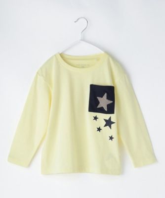 【１１０－１５０】星サガラポケット長袖Ｔシャツ／洗濯機ＯＫ（２００２４１４９５８）