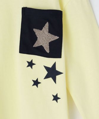 【１１０－１５０】星サガラポケット長袖Ｔシャツ／洗濯機ＯＫ（２００２４１４９５８）