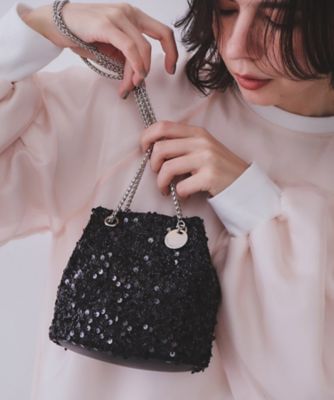 巾着ショルダーバッグ -BLOOM- (WHITE) | LIGHT CUBE