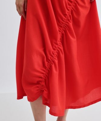 こめち　ommo イレギュラーシャーリングワンピース IRREGULAR SHIRRING CAMI OP（ワンピース）｜OMMO（オーエム