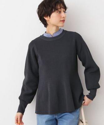 ＜Dessin (Women)＞【洗える】ペプラムニット（２００２４１５３０２）