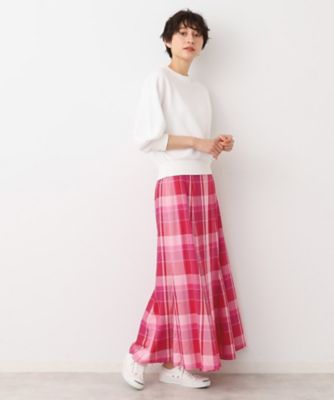 【洗える・４サイズ展開】チェック柄マーメイドスカート（ＸＳ～Ｌ）（２００２４１５３０３）