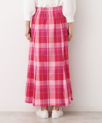 【洗える・４サイズ展開】チェック柄マーメイドスカート（ＸＳ～Ｌ）（２００２４１５３０３）