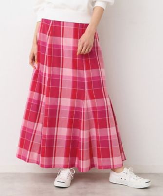 【洗える・４サイズ展開】チェック柄マーメイドスカート（ＸＳ～Ｌ）（２００２４１５３０３）