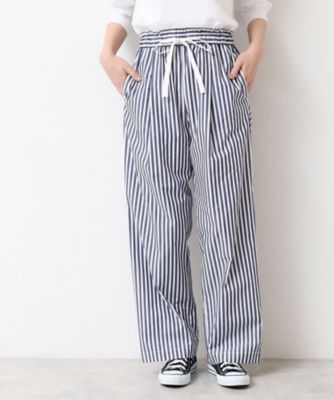 【SALE】Dessin (Women)/デッサン ストライプリラックスパンツ(2002415317) アオ393 パンツ・ズボン【三越伊勢丹/公式】
