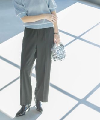 《Ｓ－ＬＬｓｉｚｅ》美脚ストレッチイージーワイドパンツ【洗濯機洗い可】（２００２４１５４２５）