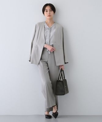 春ＳＡＬＥ！【洗える／バックシャン】ハンサムノーカラージャケット（２００２４１５５６０）