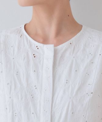 春ＳＡＬＥ！【洗える】フラワーカット刺繍ノースリーブブラウス（２００２４１５５６１）