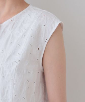 春ＳＡＬＥ！【洗える】フラワーカット刺繍ノースリーブブラウス（２００２４１５５６１）