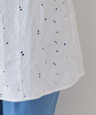 春ＳＡＬＥ！【洗える】フラワーカット刺繍ノースリーブブラウス（２００２４１５５６１）