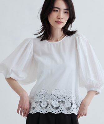 ＜GALLEST (Women)＞コットンエンブロイダリーブラウス（２００２４１５５９２）
