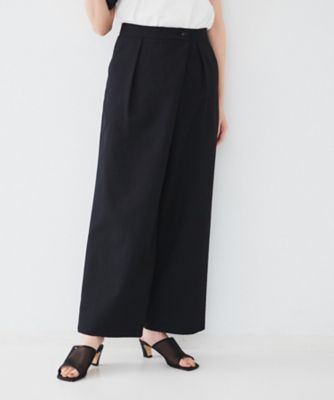 セットアップ可能】フロントラップ ワイドパンツ