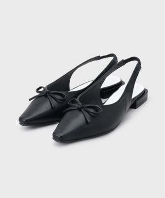 【SALE】OPAQUE.CLIP (Women)/オペークドットクリップ リボンフラットミュール(2002418178) クロ019 靴【三越伊勢丹/公式】