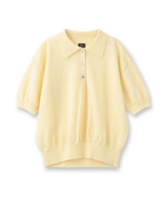 ＜DRESSTERIOR (Women)＞ＢＡＴＯＮＥＲ（バトナー）ＣＨＯＭＡ　半袖ポロニット（２００２４１８７５３）