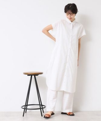 【インド刺繍・セットアップ可能・洗える】シャツワンピース（２００２４１８８６２）