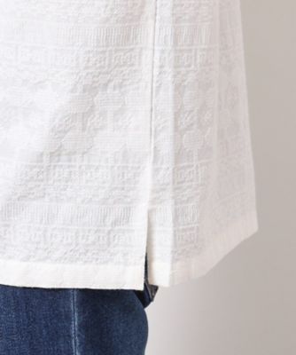 【インド刺繍・セットアップ可能・洗える】刺繍柄シャツ（２００２４１８８６５）
