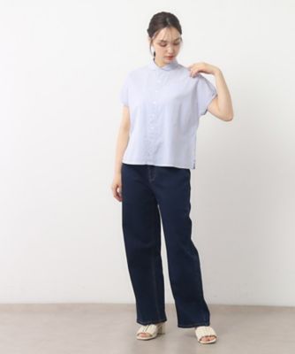LAURA ASHLEY / ローラ アシュレイ 【限定店舗展開/日本製/ワンマイルウエア】シルクネップ混 半袖プルオーバー ローラ アシュレイ LAURA ASHLEY 【限定店舗展開/日本製