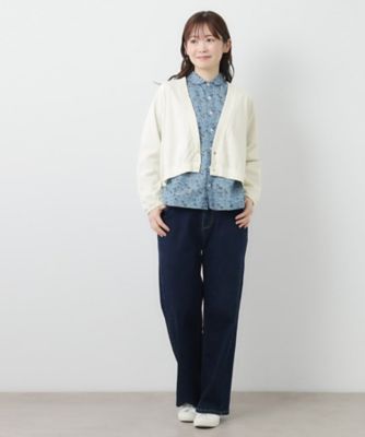 コットン100％／日本製／ワンマイルウエア】鹿の子Vネック