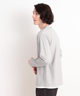 バスケット編みキーネックＴシャツ（２００２４１９１６４）