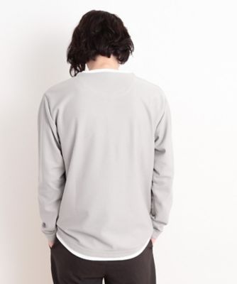 バスケット編みキーネックＴシャツ（２００２４１９１６４）