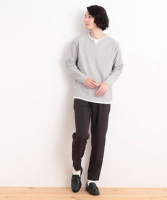 バスケット編みキーネックＴシャツ（２００２４１９１６４）